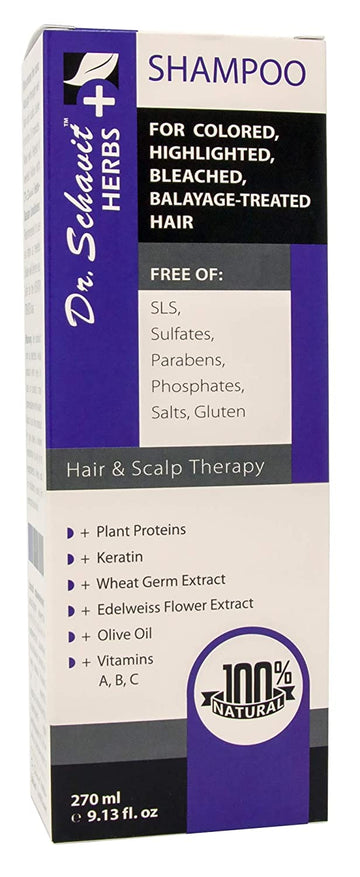 Dr. Schavit Herbs+ Herbal Shampoo for Colored, Highlighted, Bleached, Balayage-treated Hair 9.1 fl.oz